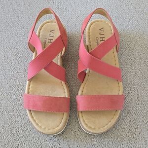 VJH Confort NWOT Brick Slip On Elastic Ankle Lightweight Casual Sandals - Size 9